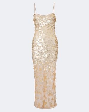 retroféte Mischa Embellished Cocktail Dress - Natural