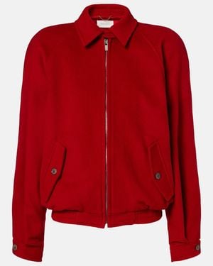 Magda Butrym Wool Bomber Jacket - Red