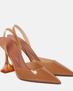 AMINA MUADDI Slingback-Pumps Holli Glass 95 Aus Pvc - Braun