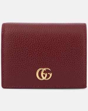 Gucci Bi-colour Gg Marmont Small Wallet - Red