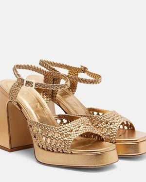 Souliers Martinez Cheyenne Metallic Leather Sandals