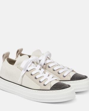 Brunello Cucinelli Cotton Trainers - Natural