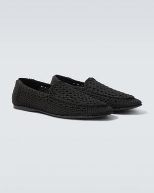 Dolce & Gabbana Woven Loafers - Black