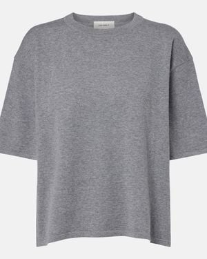 Lisa Yang Rubie Cotton And Cashmere T-Shirt - Grey