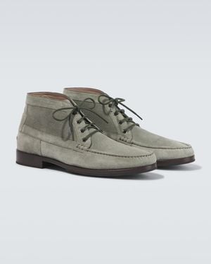 Manolo Blahnik Rhinebeck Suede Desert Boots - Grey