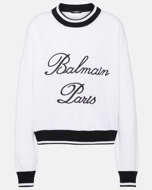 Balmain Jumper With Logo - White