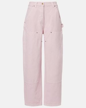 Prada Cotton Canvas Cargo Pants - Pink