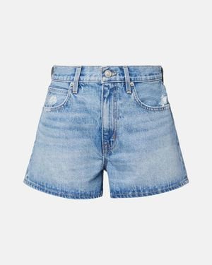 SLVRLAKE Denim Mila Mid-Rise Denim Shorts - Blue