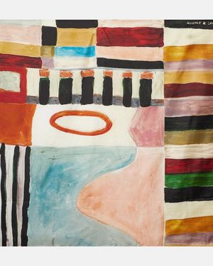 ALÉMAIS X Lrnce Michelle Printed Silk Scarf - Multicolour