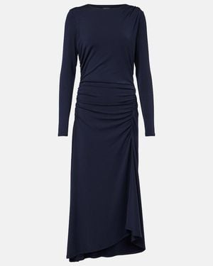 Veronica Beard Gathered Midi Dress - Blue
