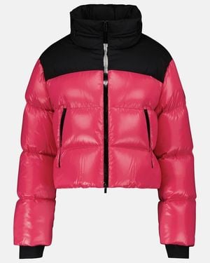 Moncler Jasione Cropped Down Jacket - Red