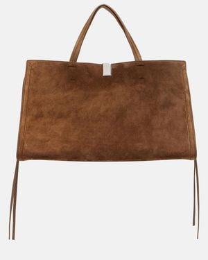 Phoebe Philo Medium Kit Cabas Suede Tote Bag - Brown