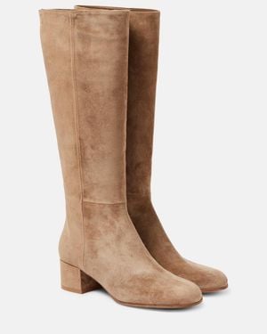 Gianvito Rossi 45 Suede Knee-High Boots - Brown
