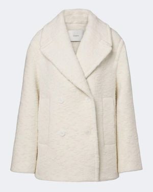 JOSEPH Eddie Wool-Blend Boucle Coat - Natural