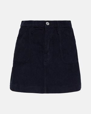 RE/DONE 70S Cotton Corduroy Miniskirt - Blue