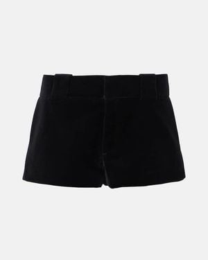 Chloé Shorts Aus Baumwollsamt - Schwarz