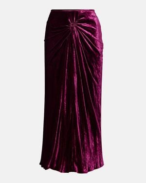 Dries Van Noten Midirock Aus Samt - Lila