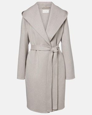 The Row Cicero Cashmere Wrap Coat - Grey