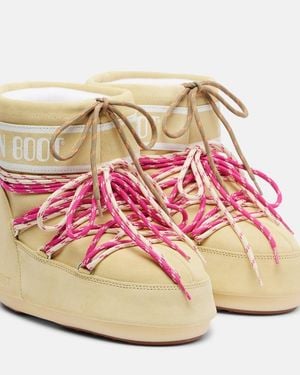 Moon Boot Icon Suede Ankle Boots - Pink