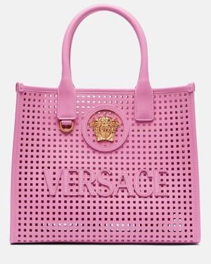 Versace Tote Bag La Medusa Small Aus Leder - Rot