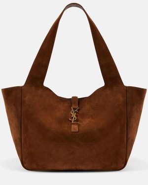 Saint Laurent Le 5 A 7 Bea Suede Tote Bag - Brown