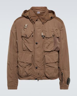 C.P. Company Flatt Nylon La Mille Jacket - Brown