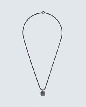 David Yurman Titanium Pendant Necklace - Blue