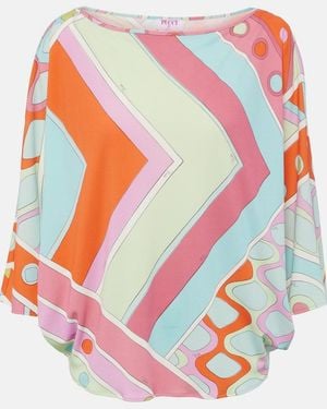PUCCI Vivara Poncho - Pink