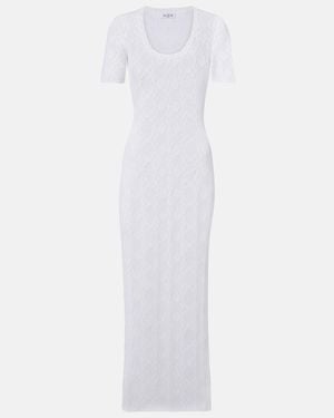 Alaïa Lace Midi Dress - White