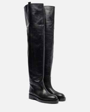 Paris Texas Leather Over-The-Knee Boots - Black