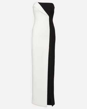 Roland Mouret Strapless Crepe Gown - White