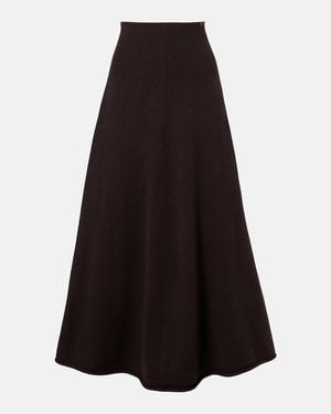 Extreme Cashmere N°388 Ease Cashmere-Blend Maxi Skirt - Black
