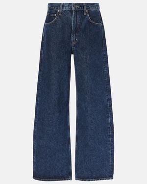 Agolde Low Curve Mid-Rise Barrel-Leg Jeans - Blue