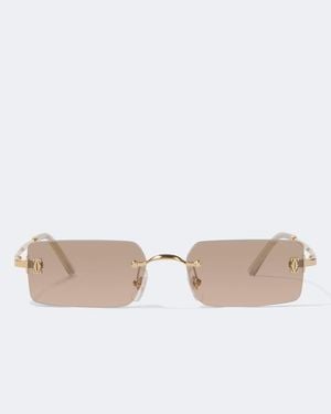 Cartier Gafas De Sol Rectangulares Signature C - Metálico
