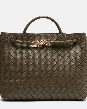 Bottega Veneta Tote Bag Andiamo Medium Aus Leder - Mettallic