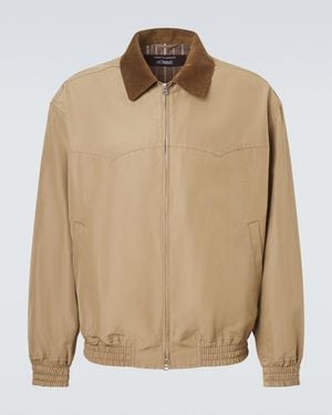 Comme des Garçons Corduroy-Trimmed Blouson Jacket - Natural