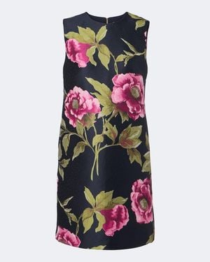 Carolina Herrera Floral Jacquard Shift Dress - Multicolour