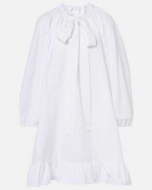 Patou Ruffled Minidress - White