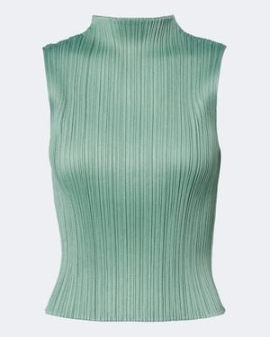Pleats Please Issey Miyake Monthly Colors: August Pleated Top - Green