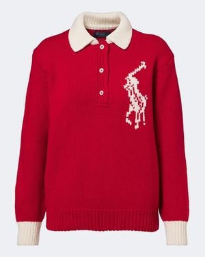 Polo Ralph Lauren Polo-Pullover Big Pony Aus Wolle - Rot