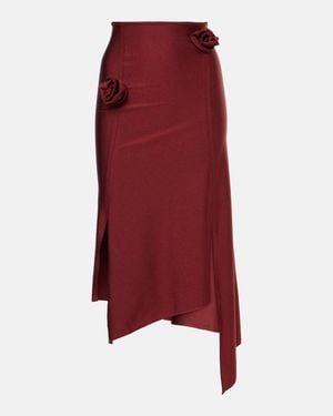 Coperni Falda Midi Asimetrica Con Aplicaciones - Rojo