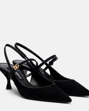 Dolce & Gabbana Suede Slingback Pumps - Black