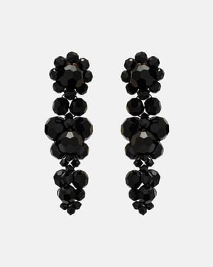 Simone Rocha Crystal-Embellished Drop Earrings - Black