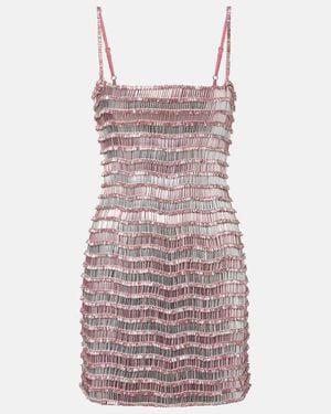 Rachel Gilbert Zeph Embellished Minidress - Pink