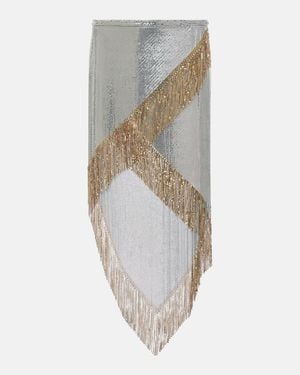 Rabanne Chainmail Asymmetric Midi Skirt - Gray