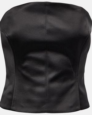 KHAITE Jay Cotton-Blend Top - Black