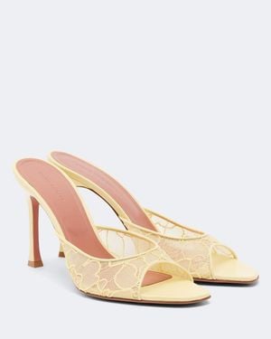 AMINA MUADDI Alexa Lace Mules - Natural