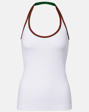 Gucci Heavy Cotton Rib Tank Top - White