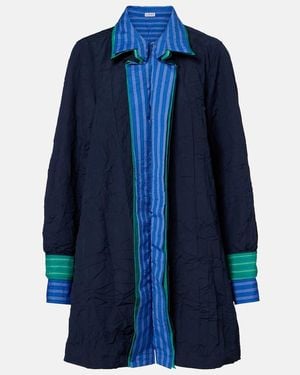Loewe Hemdblusenkleid Aus Einem Baumwollgemisch - Blau