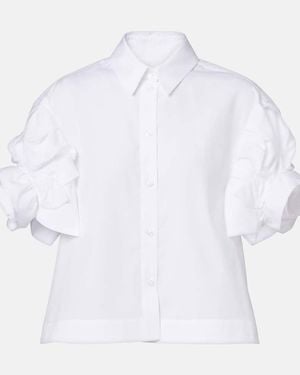 Simone Rocha Puff-Sleeve Cotton Shirt - White